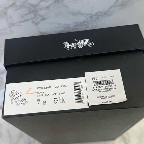 Coach Rori Leather Sandal – Black – Size 7B – NIB - Picture 14 of 14